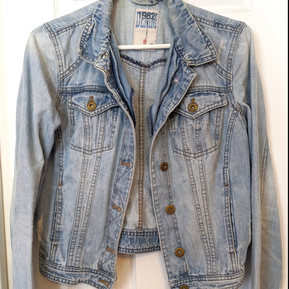 Next Distressed Denim Jacket - Picture 2 of 3